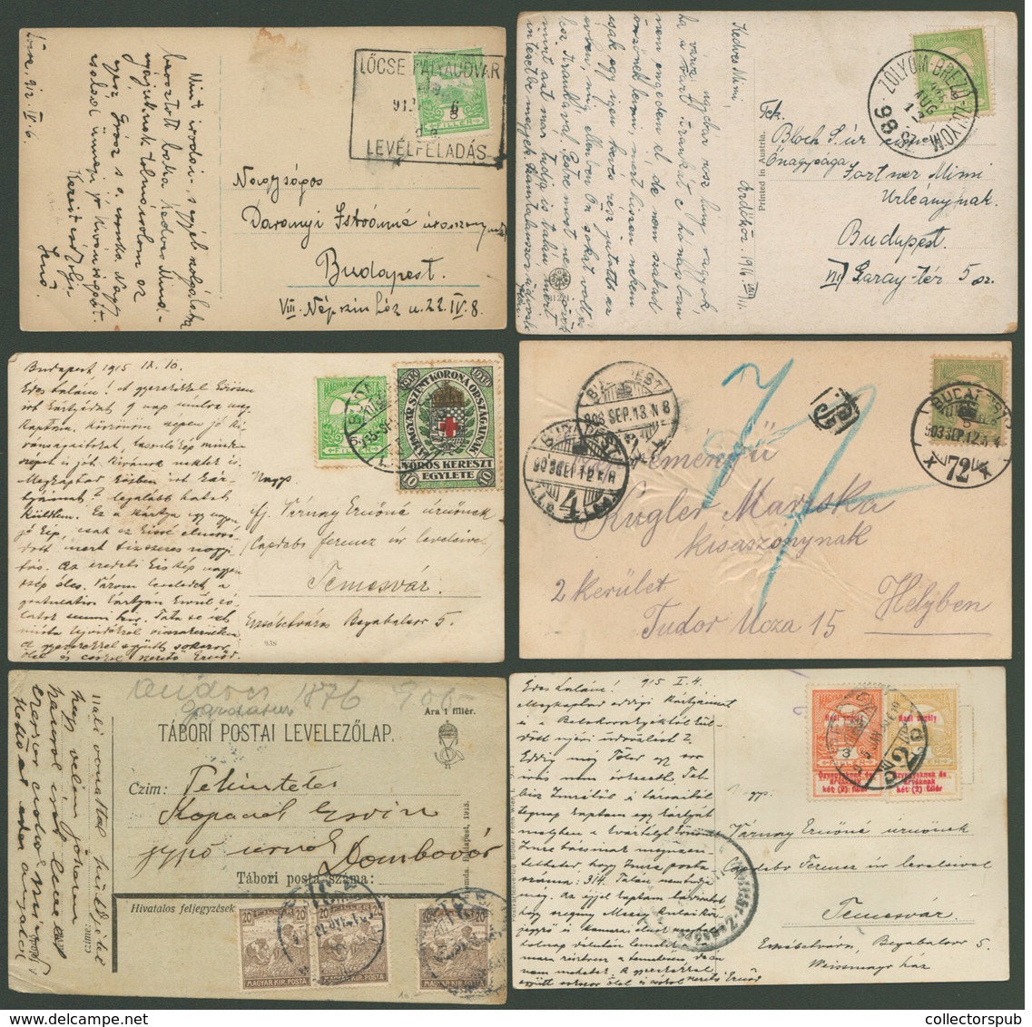 1900-19. 15 Db Levlap,képeslap, Díjjegyes érdekességekkel, Jó Tétel! - Gebruikt