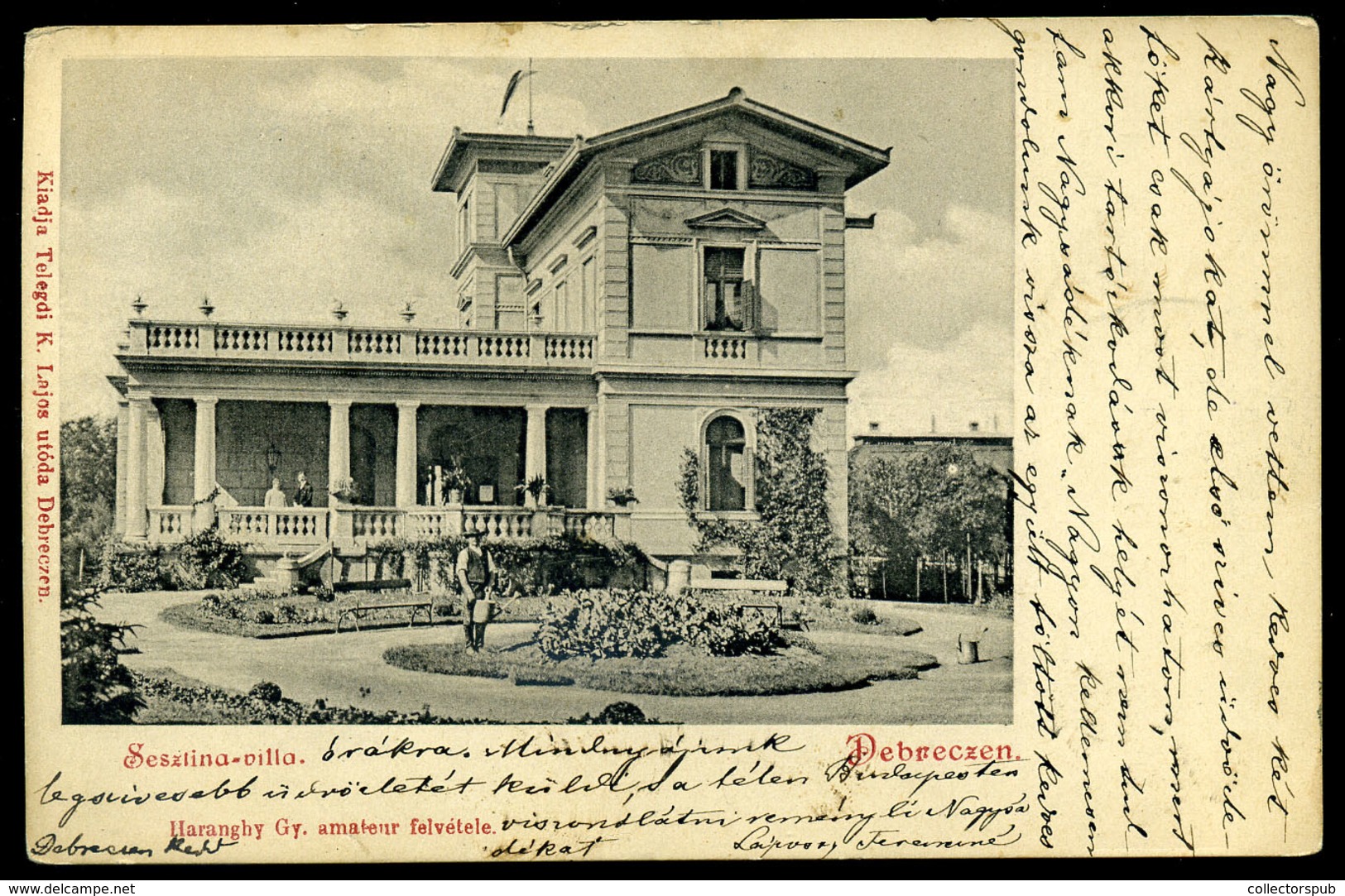 DEBRECEN 1905. Sesztina Villa , Régi Képeslap   /  Villa Sesztina Vintage Pic. P.card - Hongarije