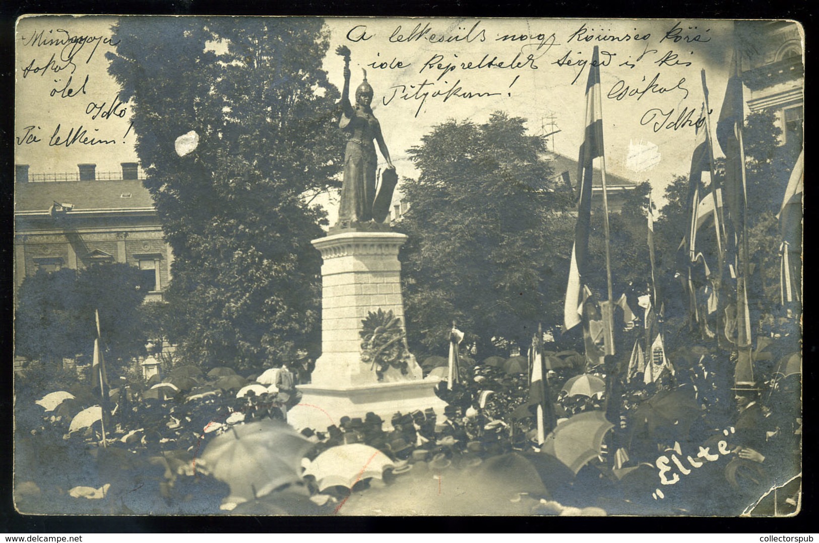 DEBRECEN 1902. Szobor Avató, ünnepség Fotós , Régi Képeslap  /  Statue Unveiling Ceremony Vintage Pic. P.card - Hongarije