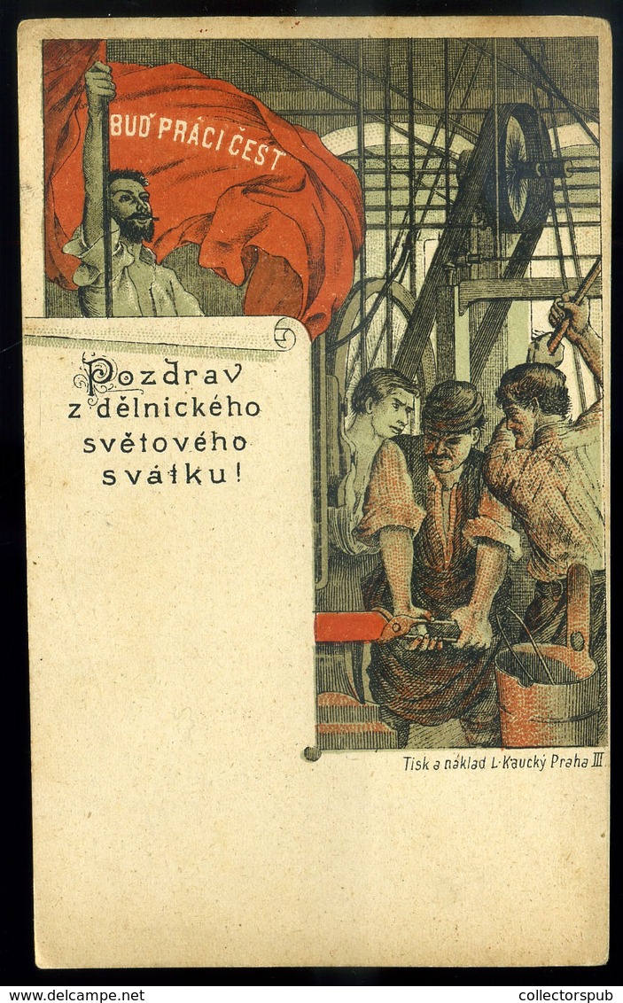 MÁJUS , Cseh Propaganda, Grafikus Képeslap - Tsjechië