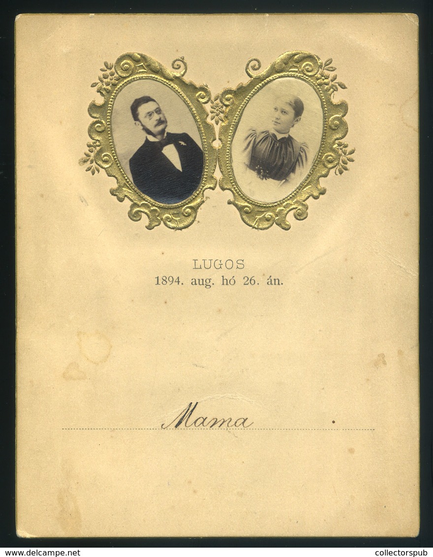 LUGOS 1894. Dekoratív Menükártya - Unclassified