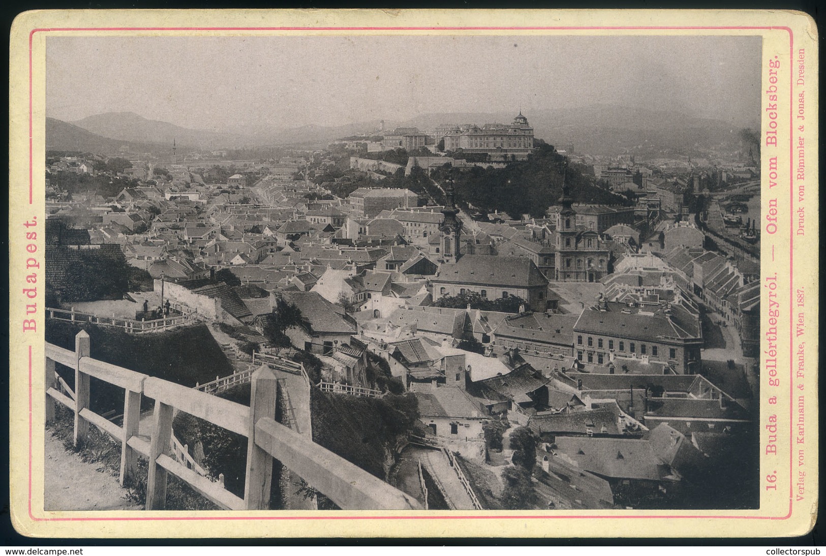 1887. Buda A Gellérthegyről, Régi Fotó 16*11 Cm - Other & Unclassified