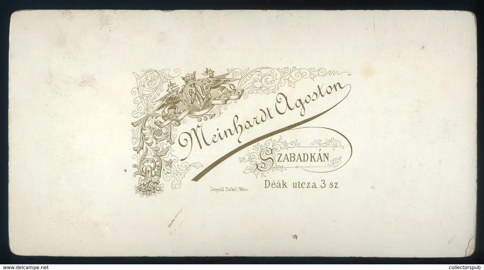 SZABADKA 1880. Ca. Meinhardt Ágoston : Katona Portré, Szép Cabinet Fotó - Sonstige & Ohne Zuordnung