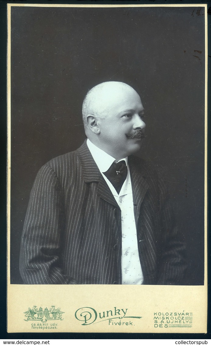 KOLOZSVÁR 1905. Dunky : Dr. Udránszky László 1862-1914.  Orvos, Fiziológus, Egyetemi Tanár,rektor, Cabinet Fotó - Andere & Zonder Classificatie