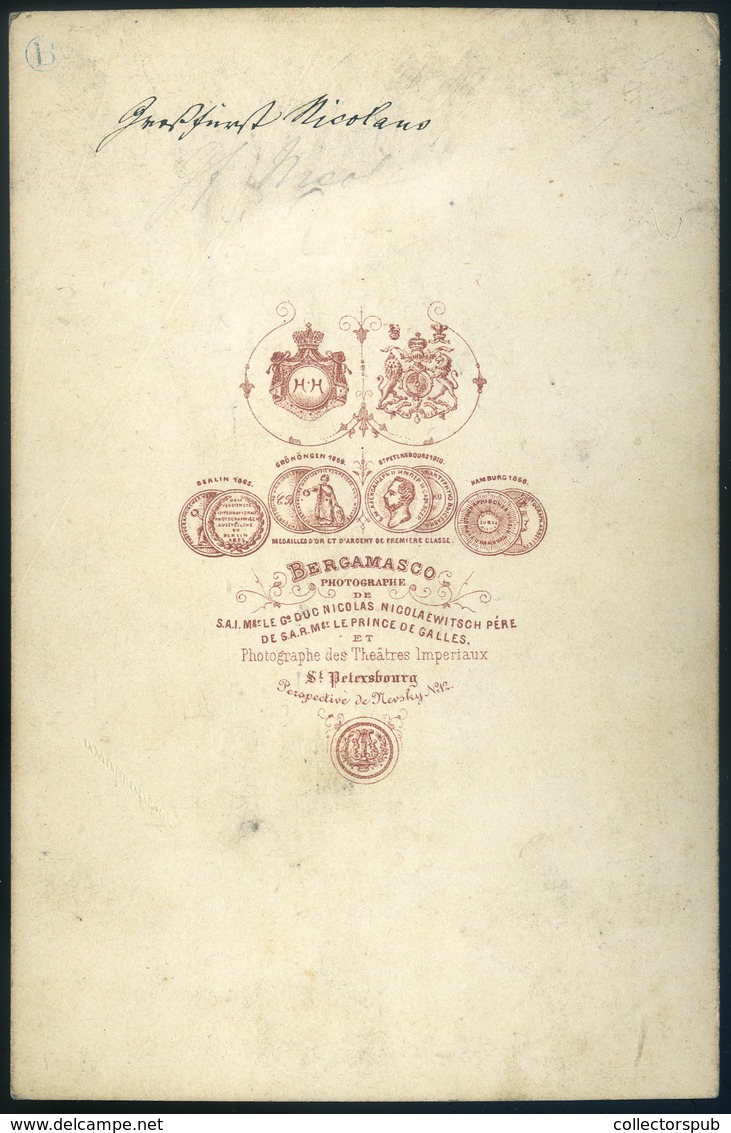 OROSZORSZÁG Nyikolaj Nyikolajevics Romanov Orosz Nagyherceg Főparancsnok , Cabinet Fotó , Bergamasco  /  RUSSIA Archduke - Other & Unclassified