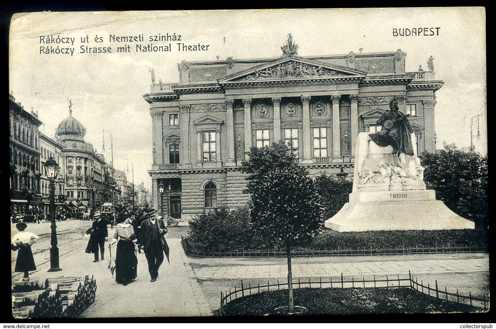 BUDAPEST 1913. Rákóczi út, Nemzeti Szinház Régi Képeslap - Ungarn