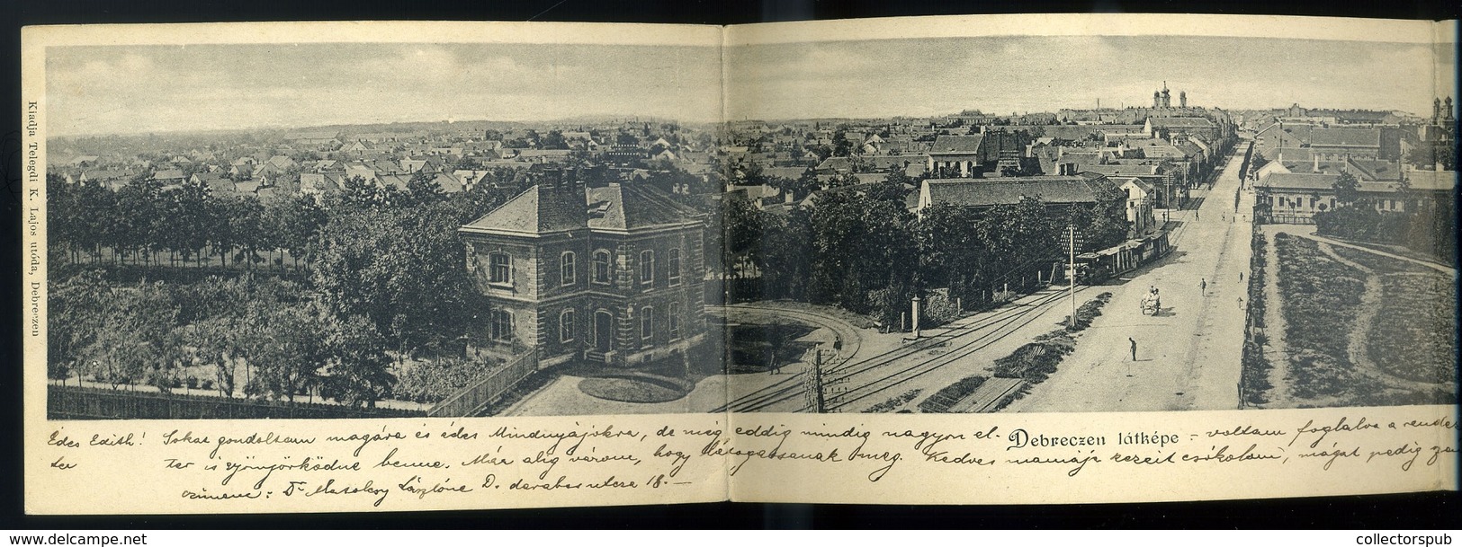 DEBRECEN 1901. Három Részes ,panoráma Képeslap Teljes - Hongarije