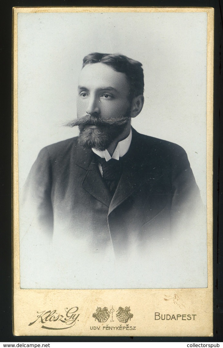 PEST 1890.cca.  Klösz György : Baross Károly (1865 – 1905) Agrárpolitikus, Gazdasági író. Visit Fotó - Other & Unclassified