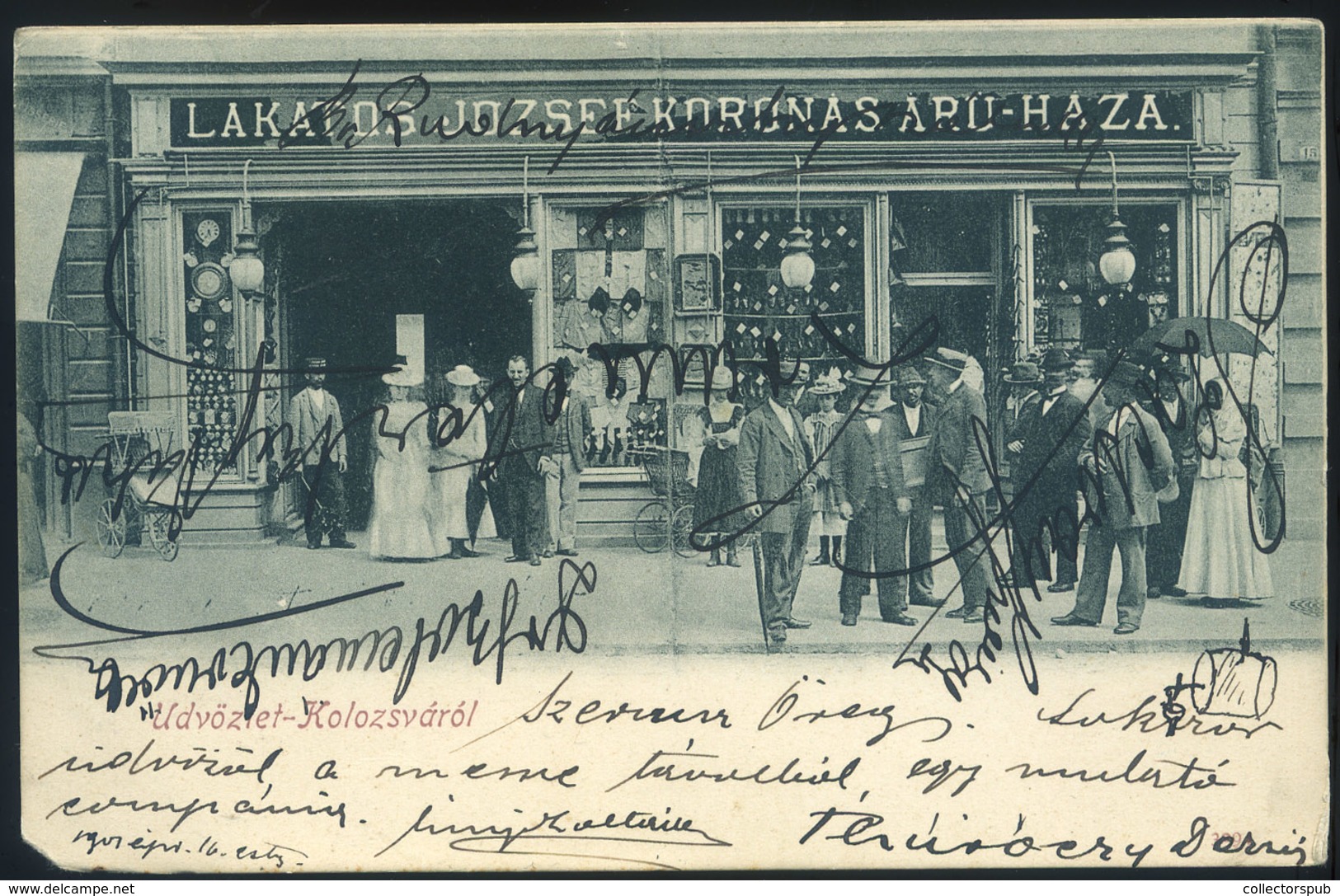 KOLOZSVÁR 1901. Lakatos József Koronás Áruháza, Régi Képeslap  /  József Lakatos Kr Store Vintage Pic. P.card - Godsdienst & Esoterisme