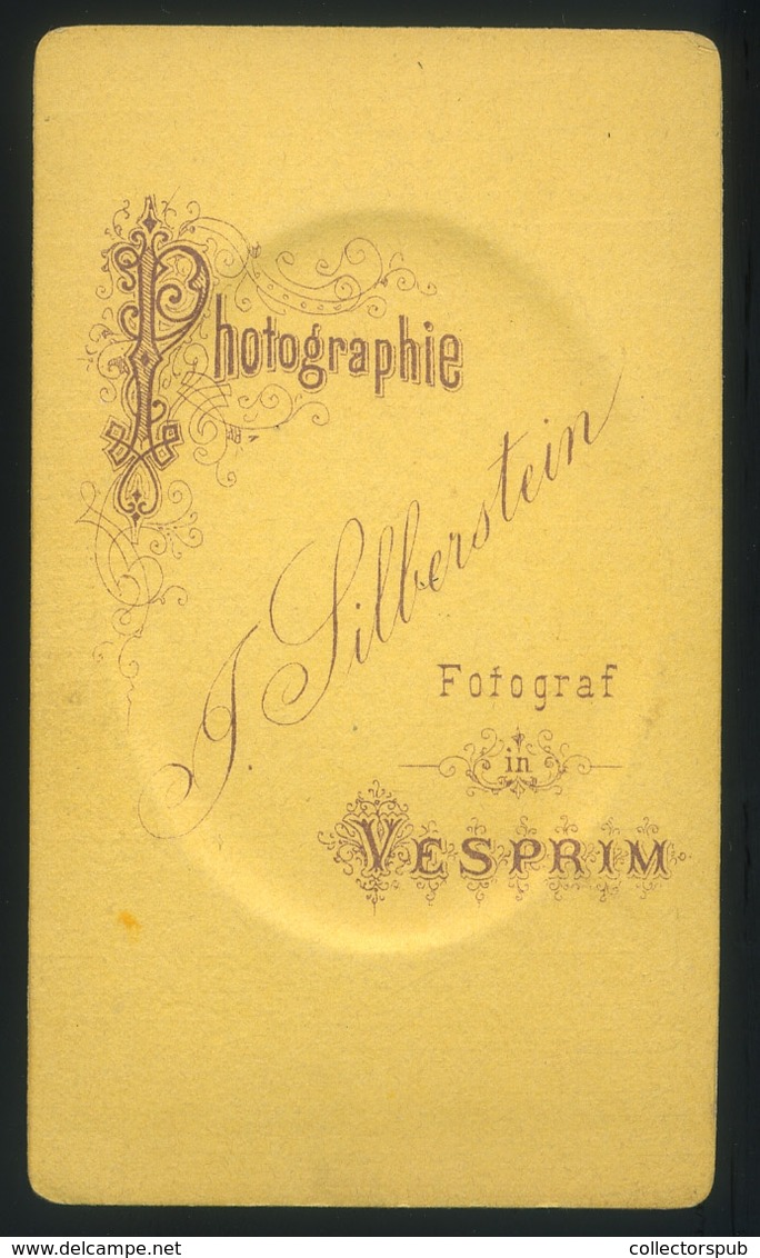 VESZPRÉM 1868-70. Silberstein : Ismeretlen Férfi Ritka Visit Fotó - Other & Unclassified