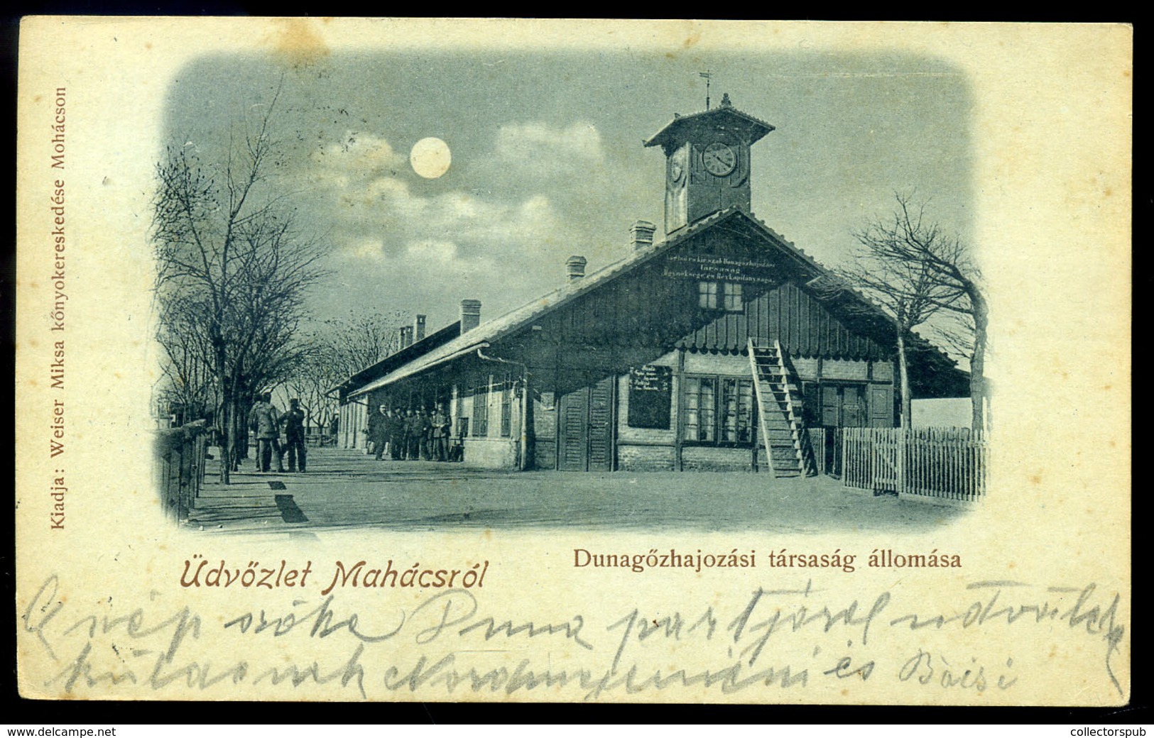 MOHÁCS 1900. D.D.S.G. Állomás, Régi Képeslap  /  Station Vintage Pic. P.card - Hungary