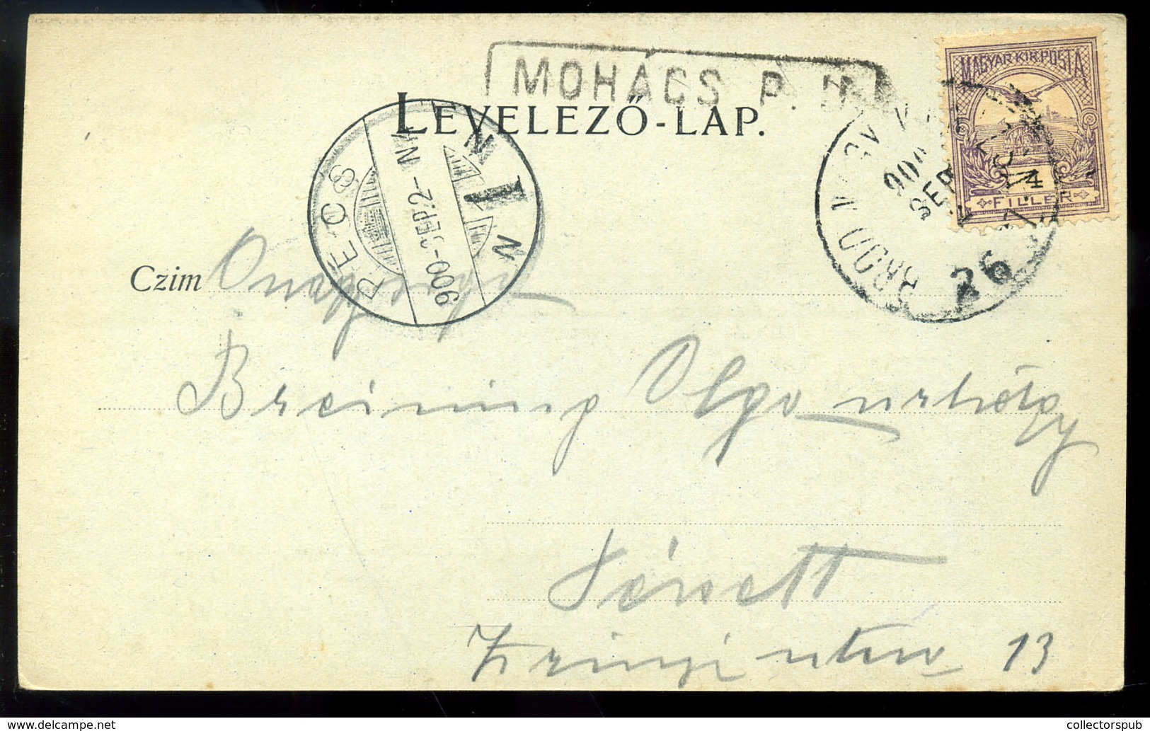 MOHÁCS 1900. D.D.S.G. Állomás, Régi Képeslap  /  Station Vintage Pic. P.card - Hungary