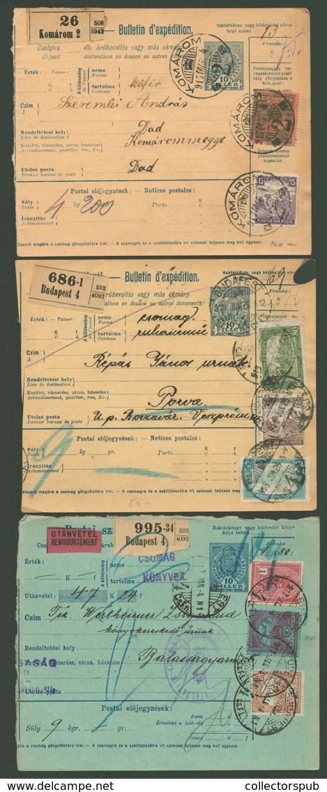 1915-17. 13db Csomagszállító, Változatos Bérmentesítésekkel.Jó Tétel! - Gebraucht