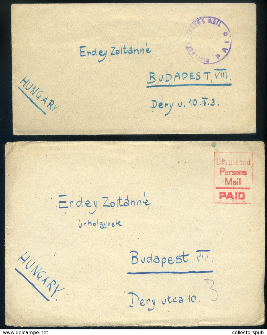 1947-48. 2db Levél A Heerte -i Civil Táborból Budapestre Küldve, Ritka Darabok - Covers & Documents