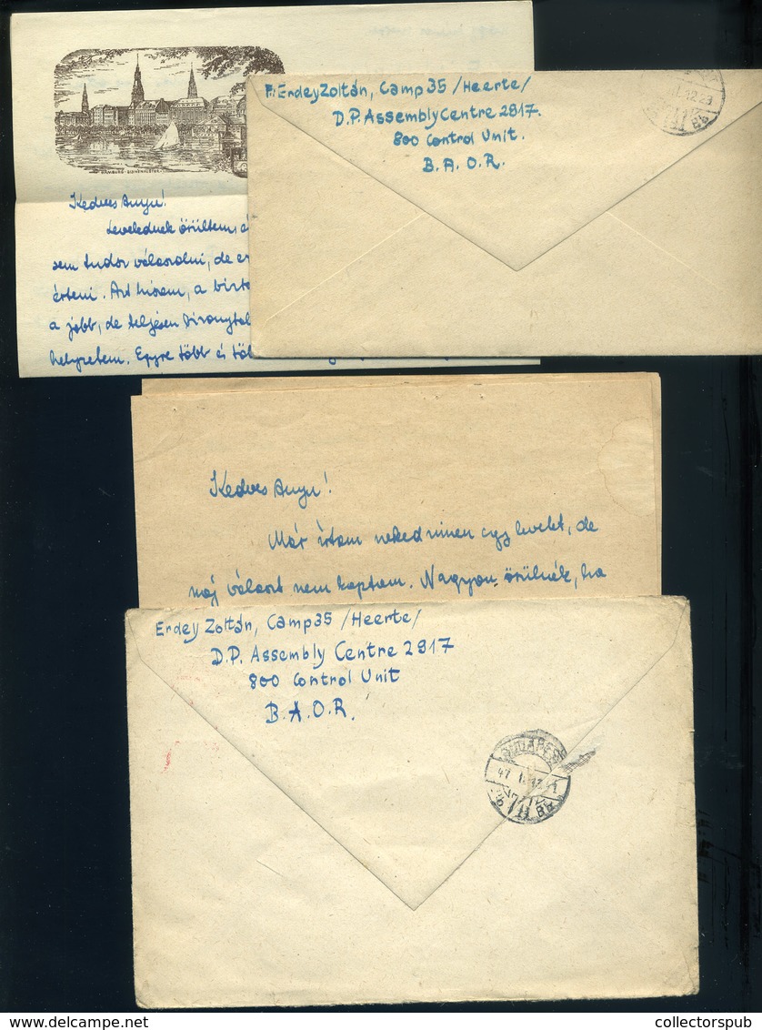 1947-48. 2db Levél A Heerte -i Civil Táborból Budapestre Küldve, Ritka Darabok - Covers & Documents