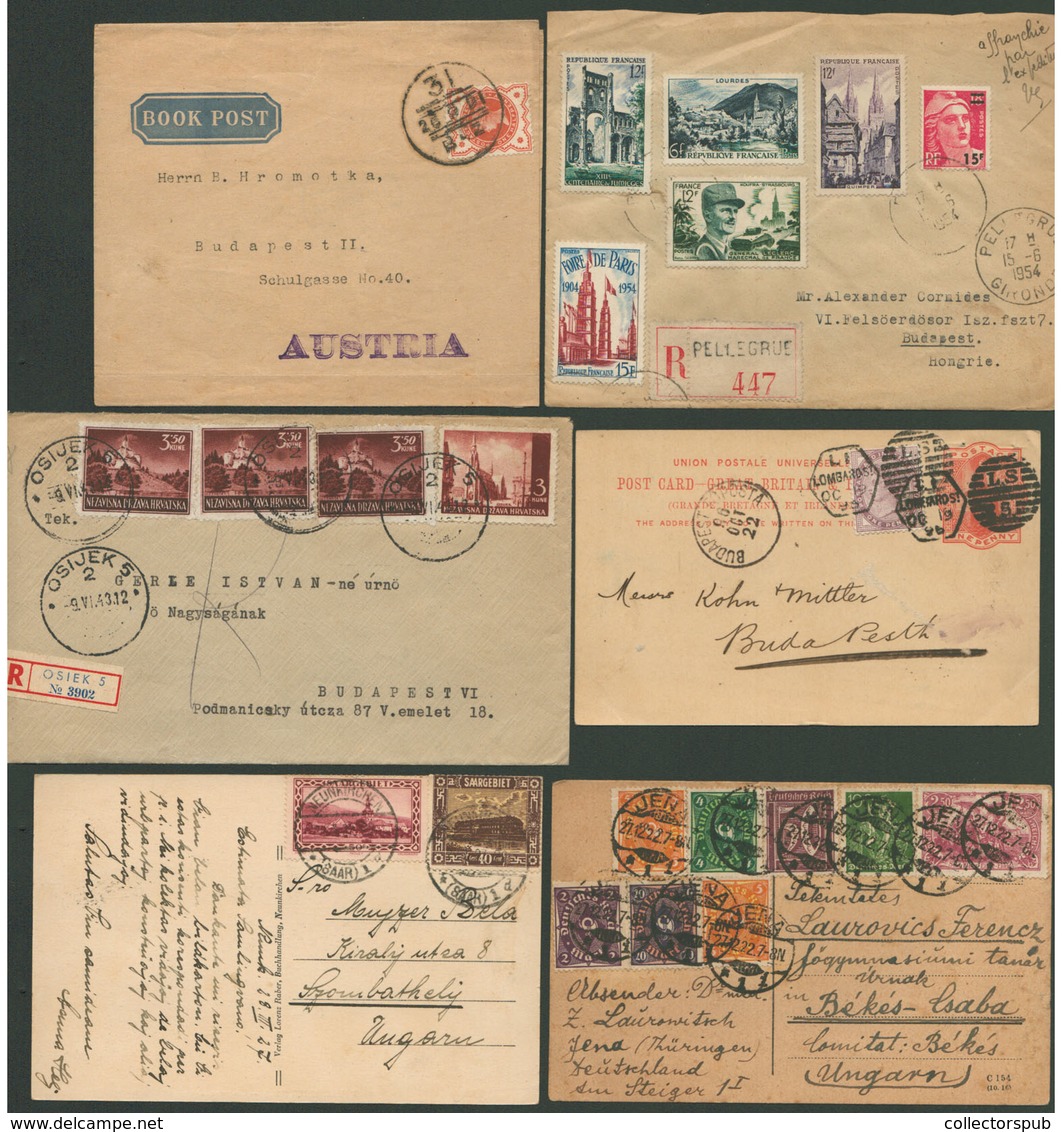 1898-1940. Cca. 14db Vegyes Küldemény Magyarországra Küldve, érdekes Jó Tétel! - Collections (without Album)