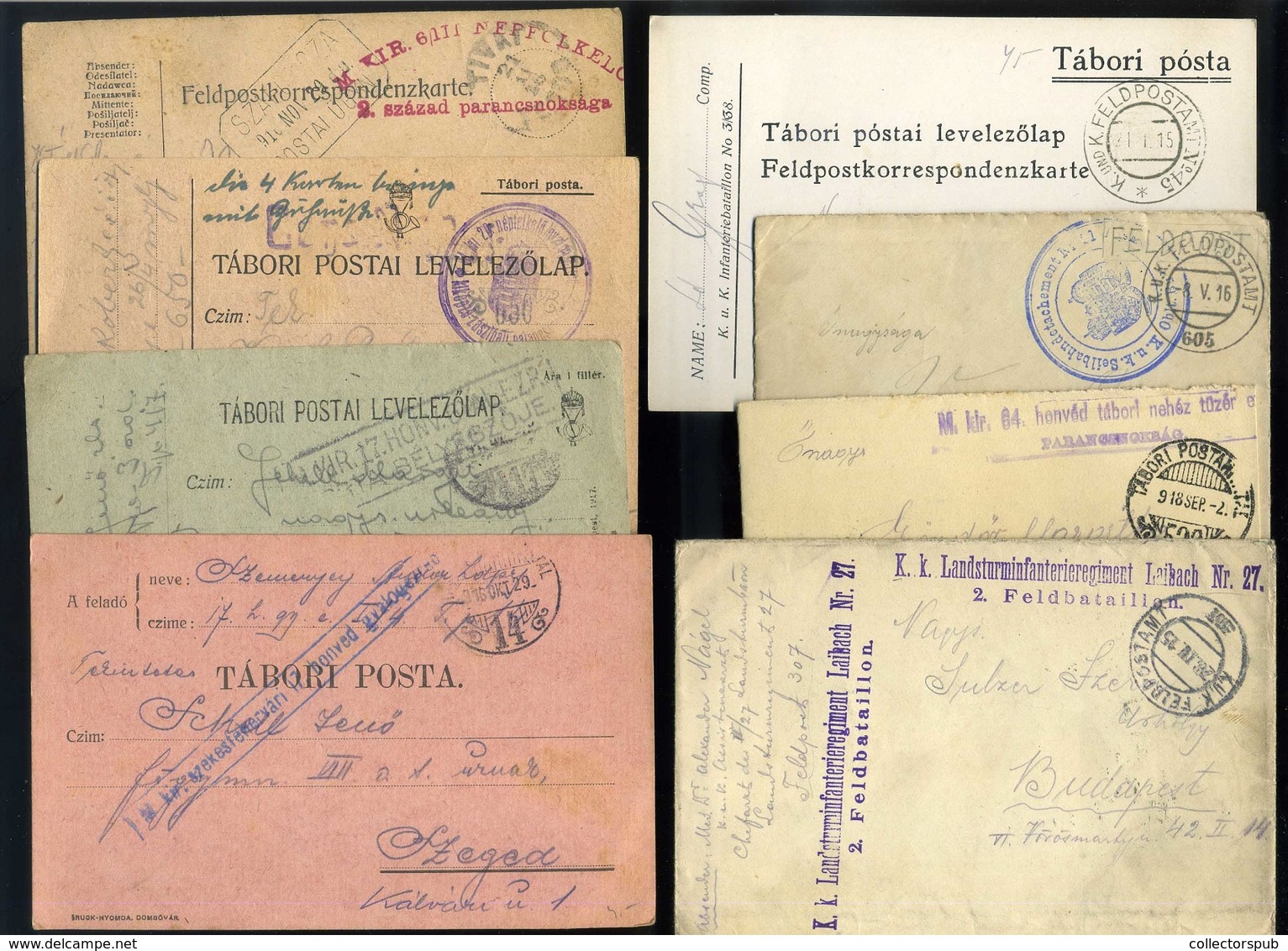 I. VH . TÁBORIPOSTA TÉTEL! 270 Db Tábori Lap,kevés Képeslap! Jó Minőségű Változatos Tétel Sok Szép Magyar Alakulat Bélye - Used Stamps