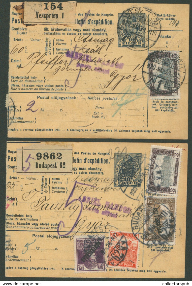 1920. 2db Dekoratív Csomagszállító - Briefe U. Dokumente