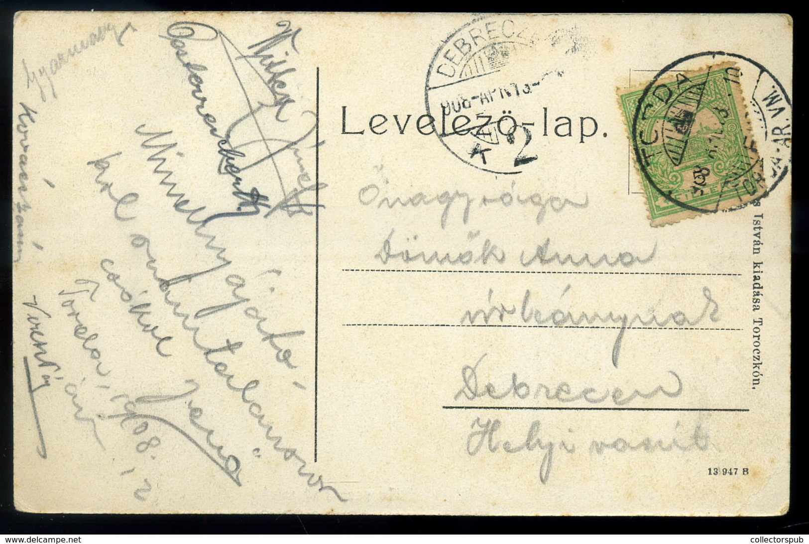 TOROCKÓ 1908. Népviselet,régi Képeslap - Hungary