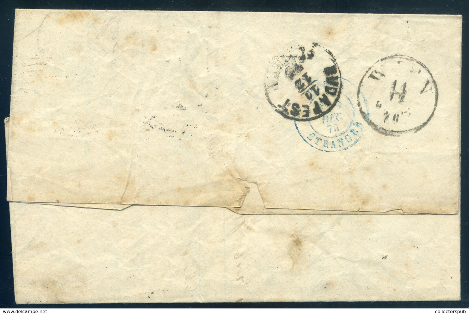 FRANCIAORSZÁG 1876. Levél, Tartalommal Budapestre - Used Stamps