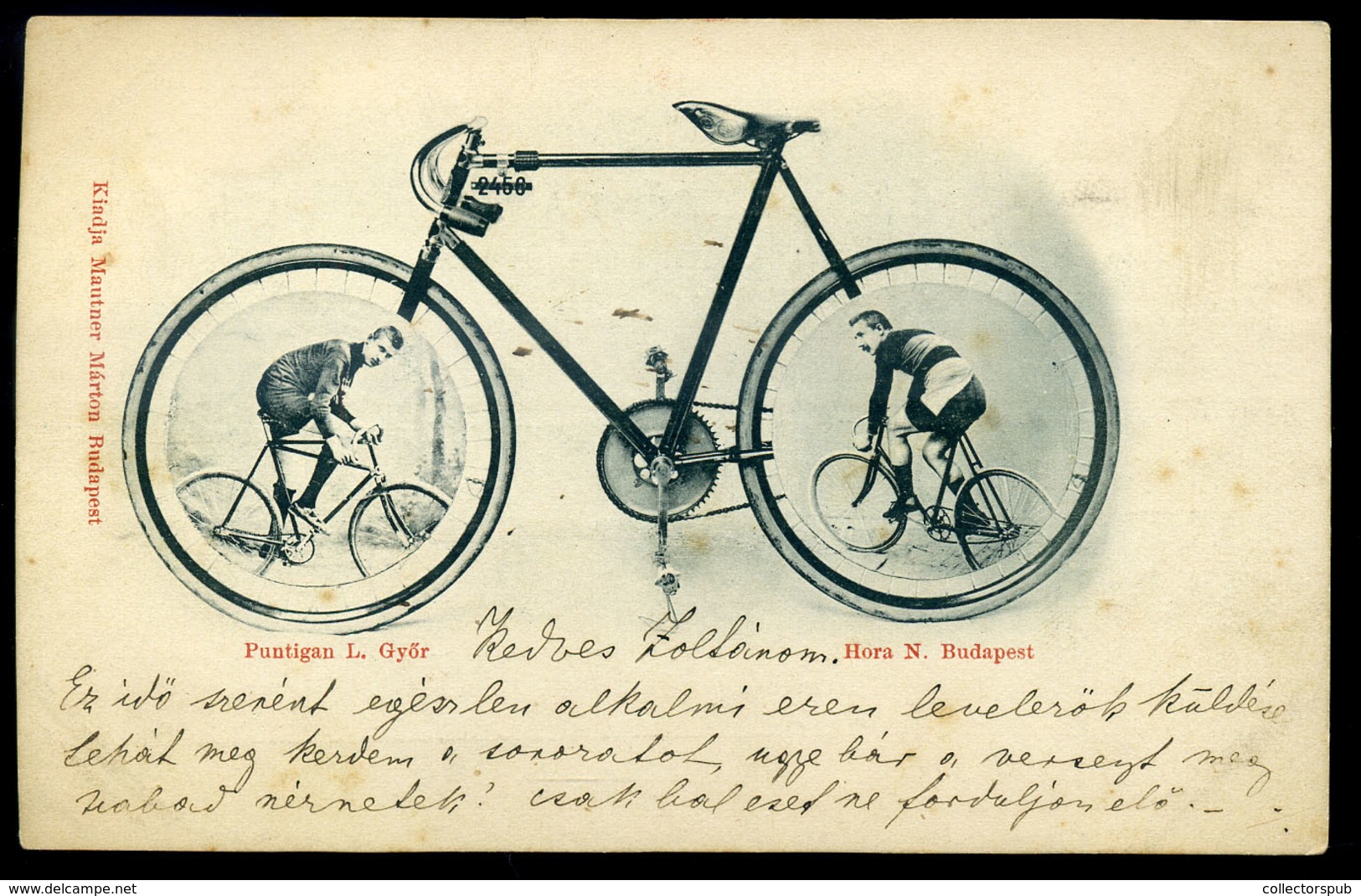 KERÉKPÁR Bajnokok 1900. Ritka Képeslap  /  BICYCLE Champions Rare Vintage Pic. P.card - Hongarije
