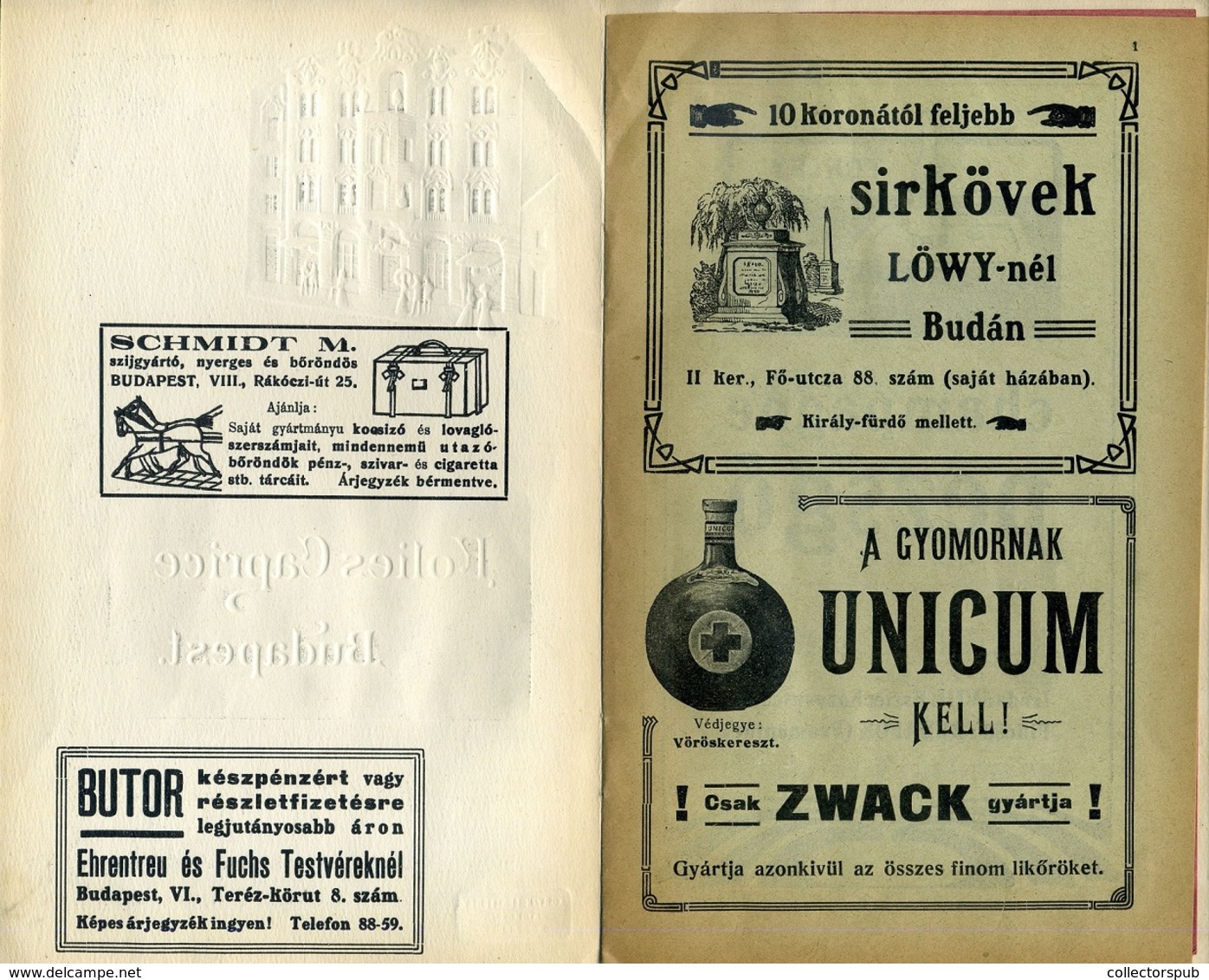BUDAPEST 1920. Cca. Folies Caprice Mulató, Műsorfüzet, Reklámokkal /  Program Brochure, Adv. - Zonder Classificatie
