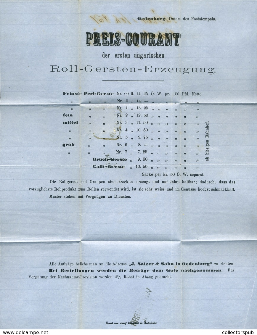 SOPRON 1864. Dekoratív 2kr-os , Postázorr árjegyzék - Used Stamps