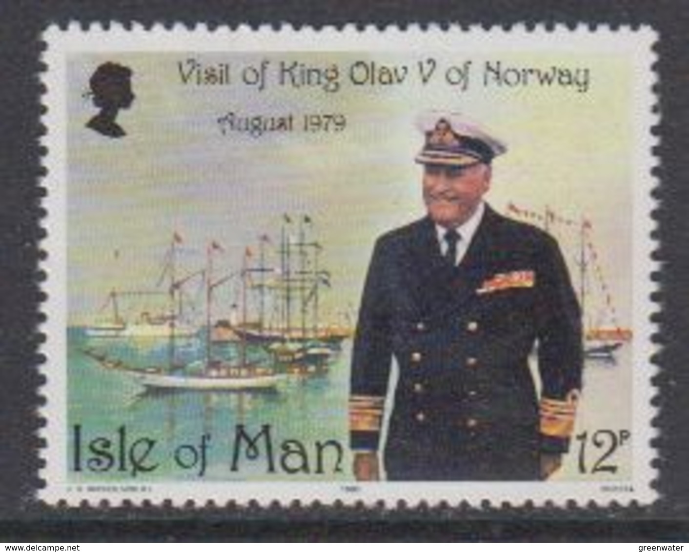 Isle Of Man 1980 Visit Of King Olav Of Norway 1v ** Mnh (42919L) - Man (Eiland)
