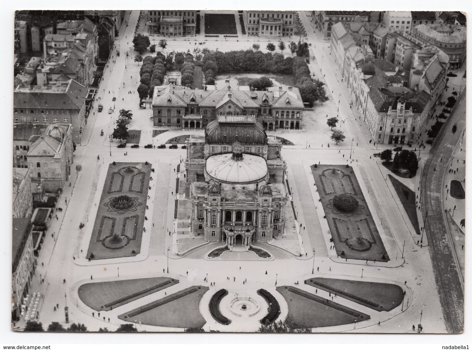 1945 WWII, YUGOSLAVIA, CROATIA, ZAGREB, ORIGINAL AERIAL PHOTO IN AID OF CROATIAN WINGS, CENSORED - Yugoslavia