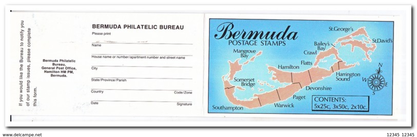 Bermuda 1993, Postfris MNH, Roses, Flowers ( 2 Booklets, Carnets ) - Bermuda