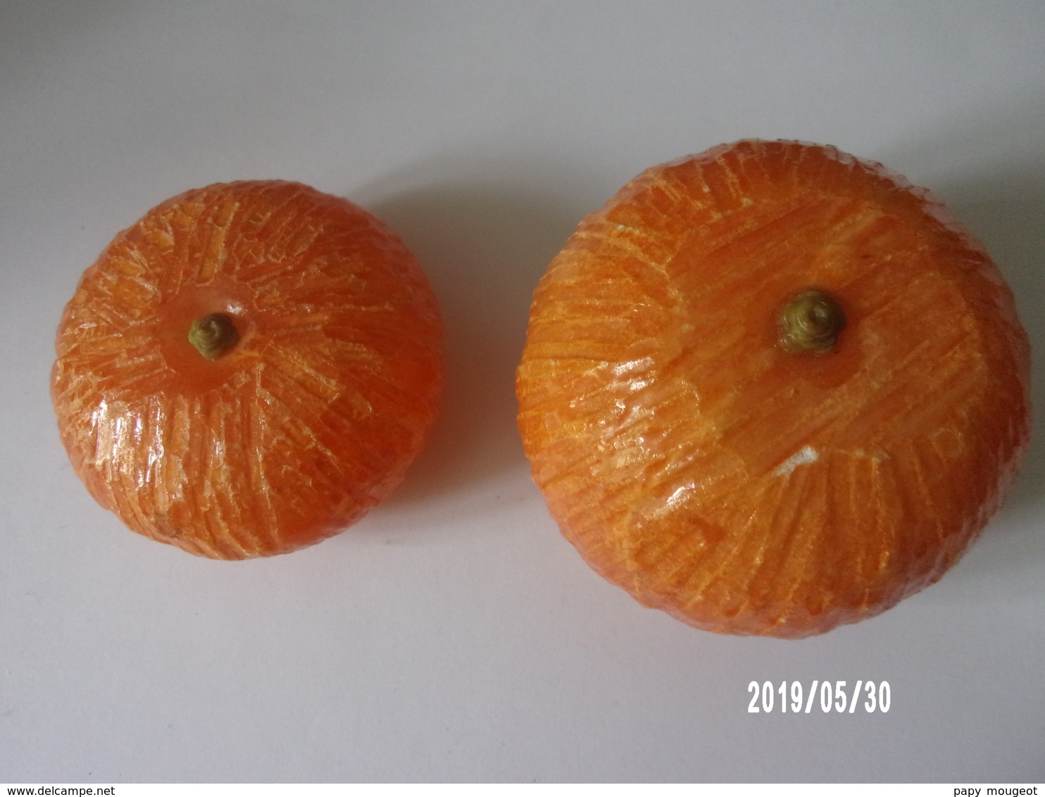 Mandarine Et Orange En Pierre Dure Polie - Altri & Non Classificati