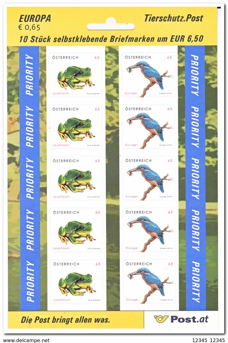 Oostenrijk 2008, Postfris MNH, Amphibian, Bird - Ongebruikt