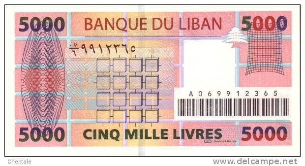 LEBANON P. 85a 5000 L 2004 UNC - Libano