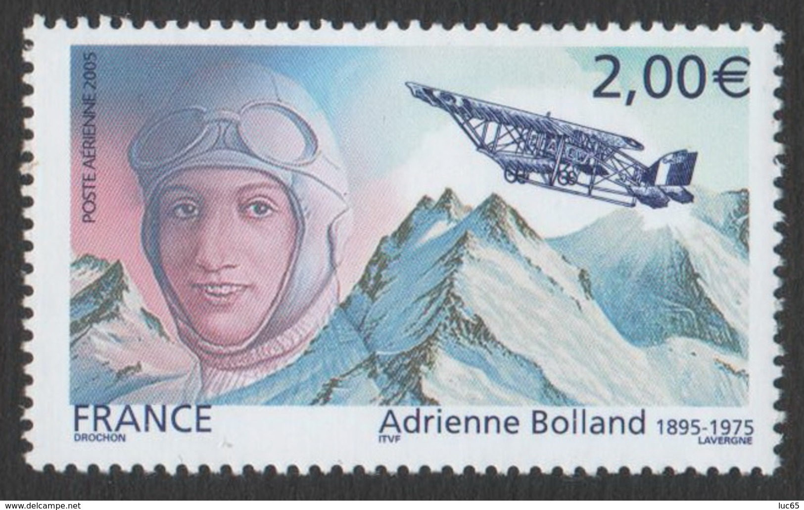 France 2005 Neuf Poste Aérienne Aviation Aviatrice Adrienne Bolland YT PA 68 - Nuovi