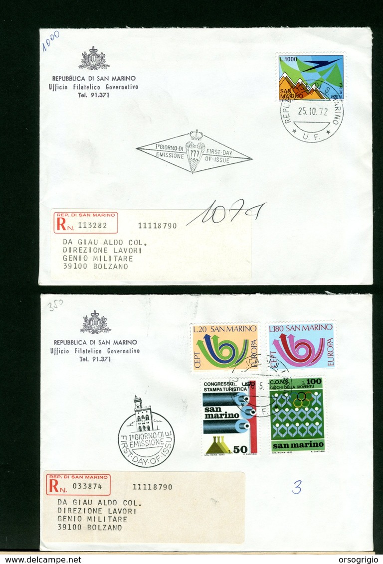 SAN MARINO - FDC - LOTTO COLLEZIONE - 23 BUSTE DIFFERENTI - Collections, Lots & Séries