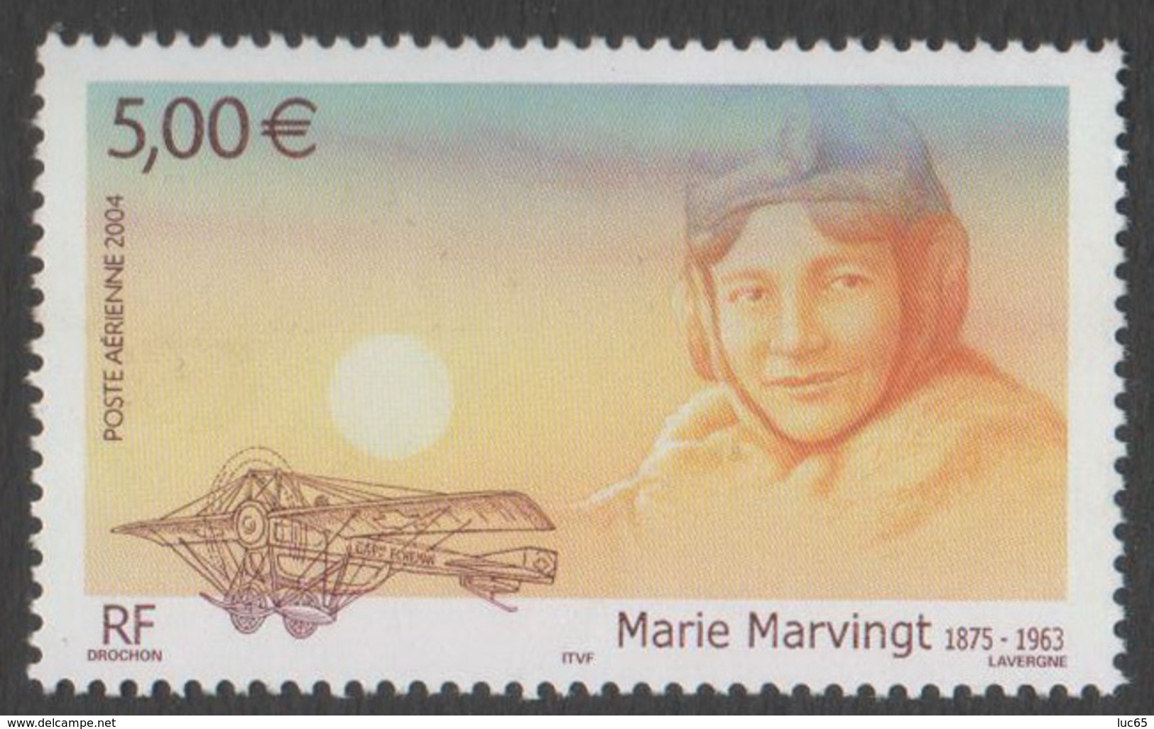 France 2004 Neuf Poste Aérienne Aviation Aviatrice Marie Marvingt  YT PA 67 - Ungebraucht