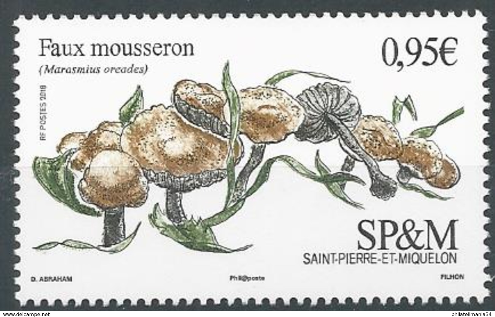 SPM 2018 - Le Faux Mousseron - Unused Stamps