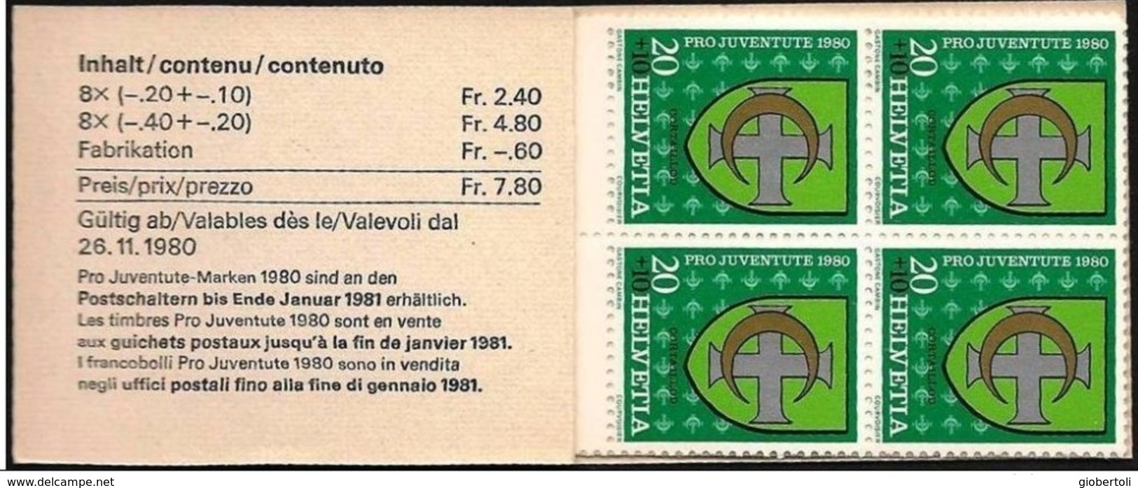 Svizzera/Suisse/Switzerland: Libretto, Booklet, Carnet, Stemma, Blason, Arms, Pro Juventute - Stamps