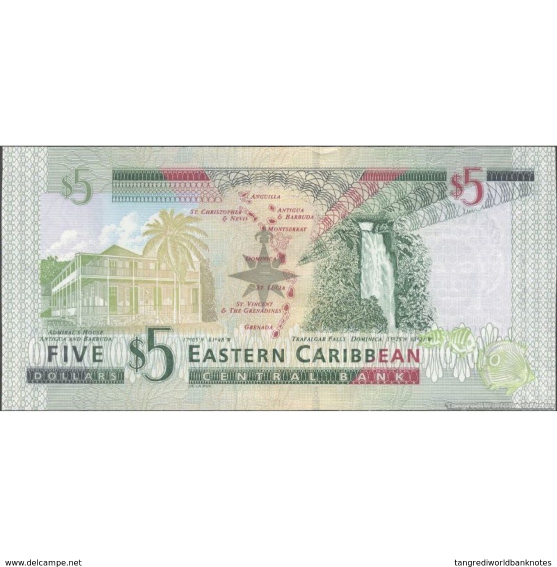 TWN - EAST CARIBBEAN STATES 47a - 5 Dollars 2008 Prefix CE UNC - Ostkaribik