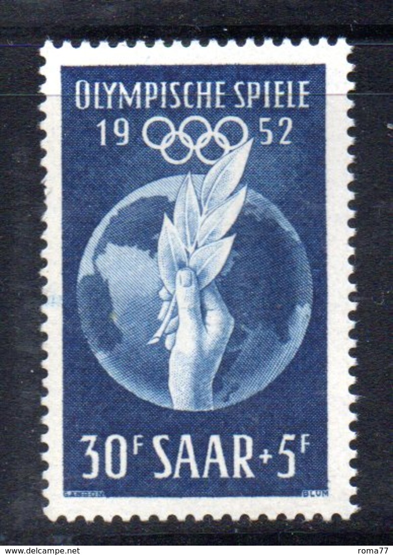 XP2905 - SARRE SAAR 1952 , 30+5 F. N.302  *** MNH. Olimpiadi Helsinki - Nuovi