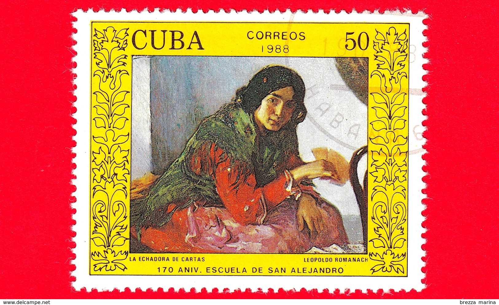 CUBA - 1988 - 170 Accademia Belle Arti Di San Alejandro - La Echadora De Cartas, Dipinto Di Leopoldo Romanach - 50 - Nuovi