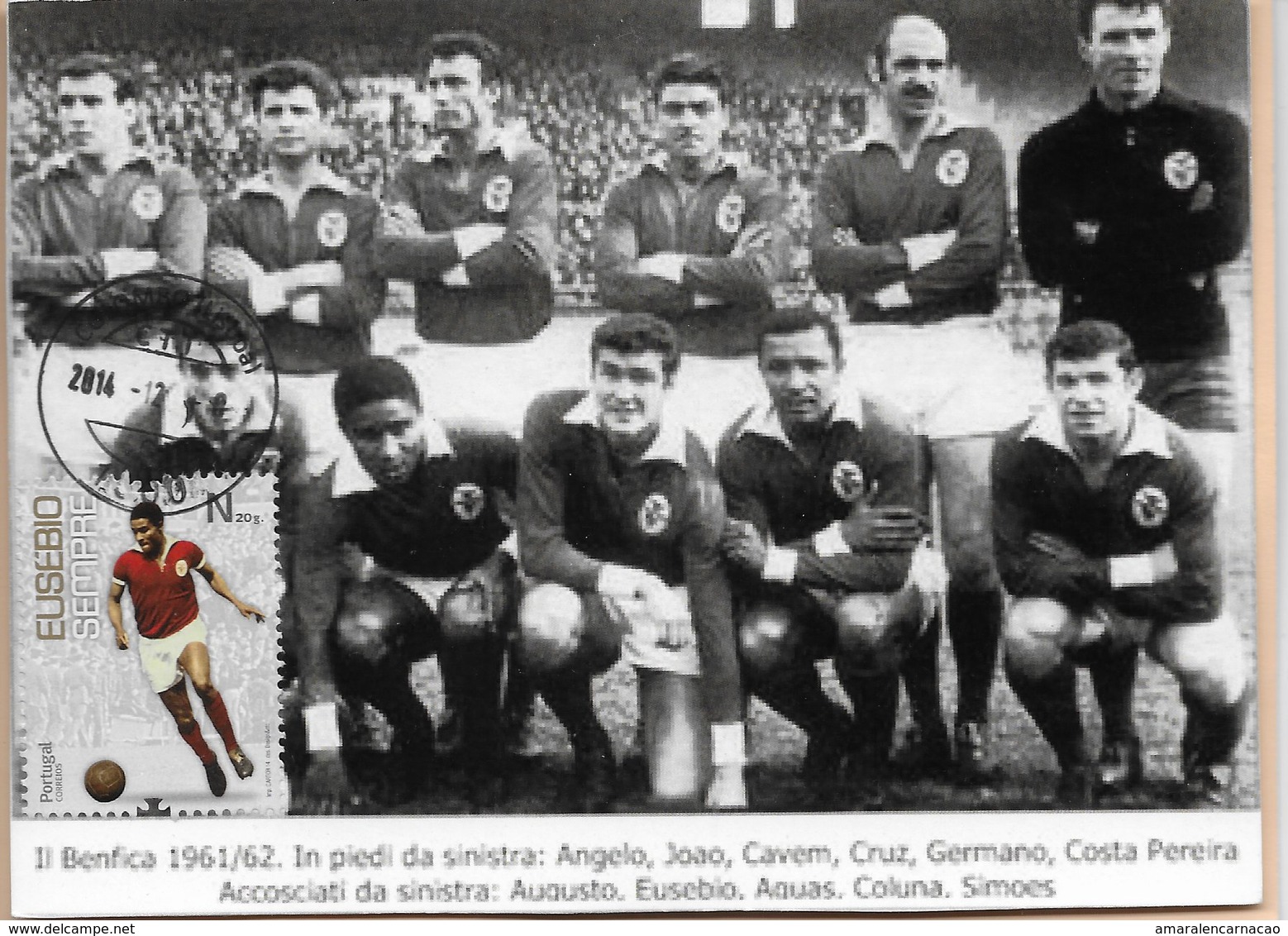 CARTE MAXIMUM - MAXICARD - MAXIMUM CARD - PORTUGAL - SPORT LISBOA ET BENFICA - EUSÉBIO - CHAMPION D'EUROPE 1961/1962 - Autres & Non Classés