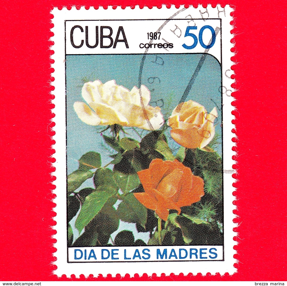 CUBA - 1987 - Festa Della Mamma - Fiori - Rose - 50 - Ongebruikt