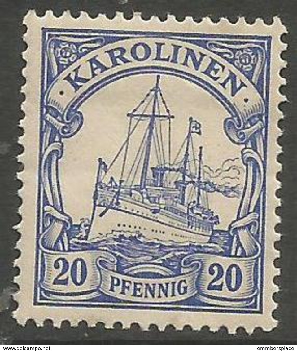 German Caroline Islands - 1900 Kaiser's Yacht 20pf  MH *    Sc 10 - Caroline Islands