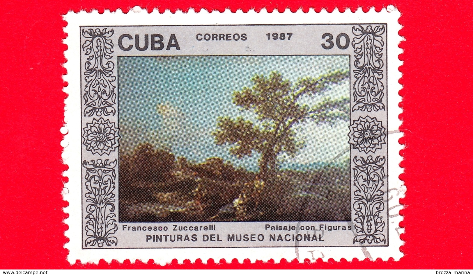 CUBA - 1987 - Paesaggio Con Persone, Dipinto Di Francesco Zuccarelli Nel Museo Nazionale Di Belle Arti, L'Avana - 30 - Nuovi