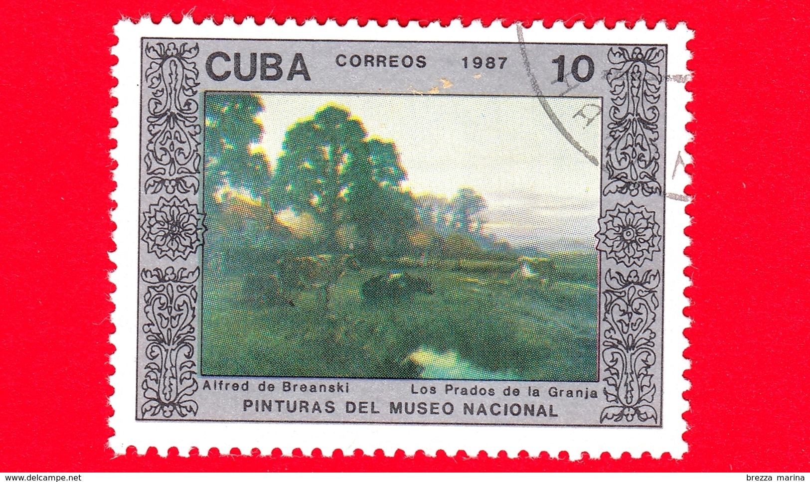 CUBA - 1987 - Azienda Agricola, Dipinto Di Alfred De Breanski Nel Museo Nazionale Di Belle Arti, L'Avana - 10 - Ungebraucht