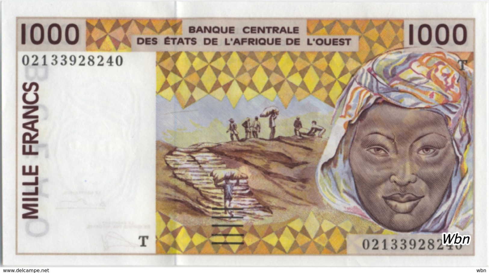 Togo 1000 Francs (P811T) Letter T 2002 Sign.31 -UNC- - Togo