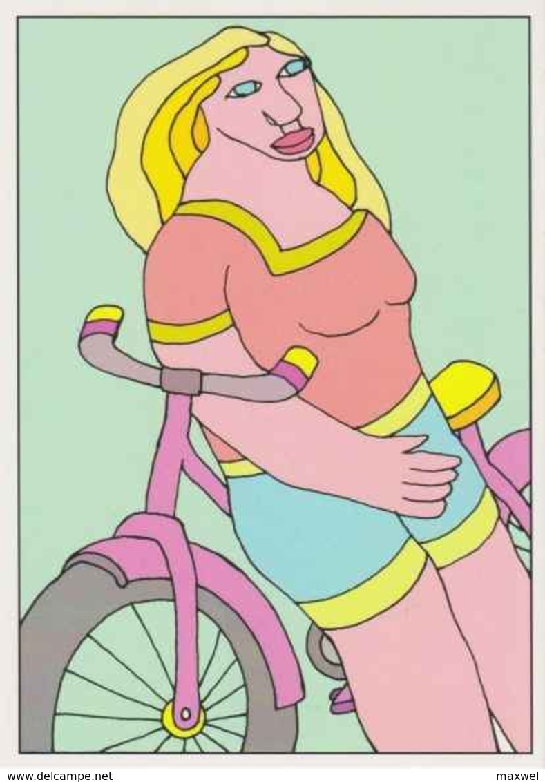 Cpm 1741/239 ERGON - Femme à Bicyclette - Vélo - Cyclisme - Bicycle - Illustrateurs - Illustrateur - Ergon