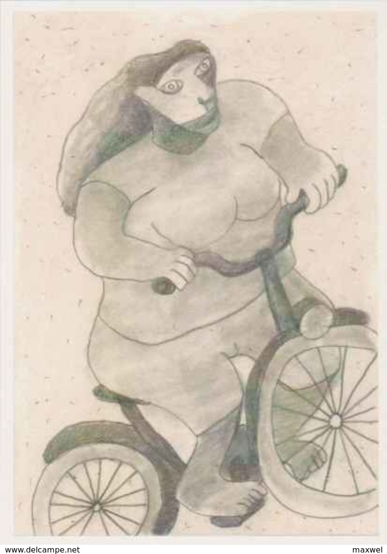 Cpm 1741/211 ERGON - Femme à Bicyclette - Vélo - Cyclisme - Bicycle - Illustrateurs - Illustrateur - Ergon