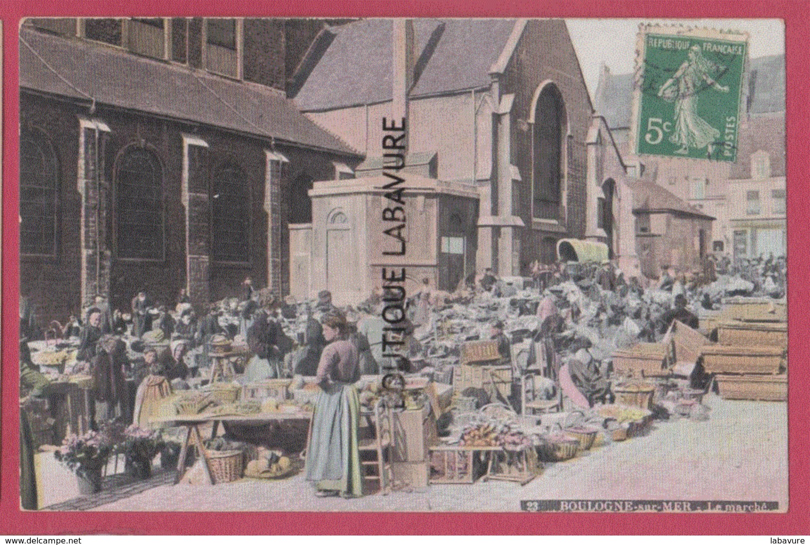 62 - BOULOGNE SUR MER----Le Marché---animé---colorisee - Boulogne Sur Mer